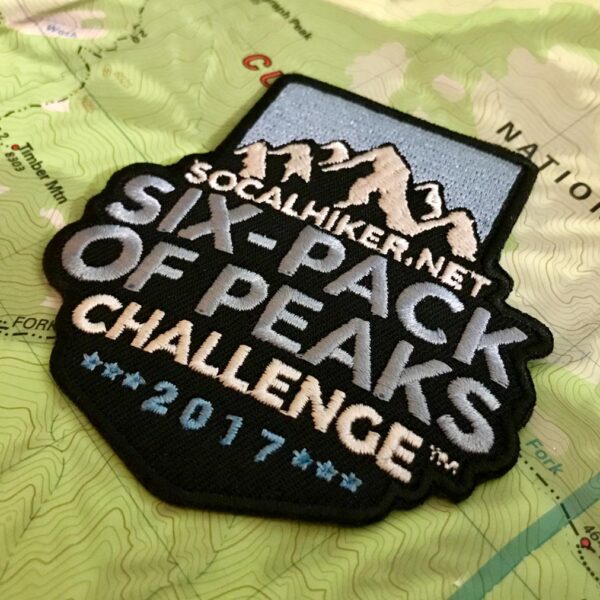 2017 Six-Pack of Peaks Patch on Map