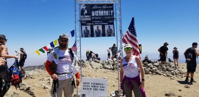 Team members at the summit of Mt Baldy