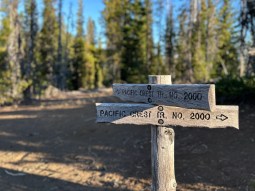 Go left at this PCT marker