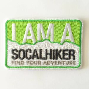 The SoCalHiker patch can be sewn or ironed-on.