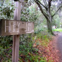 Sign to Holy Jim Trailhead