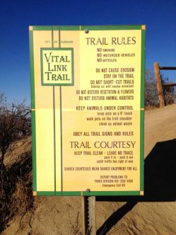 Vital Link Trail Sign