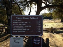 Trippet Ranch Trailhead Sign