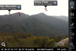 Augmented Reality view of Sitton Peak