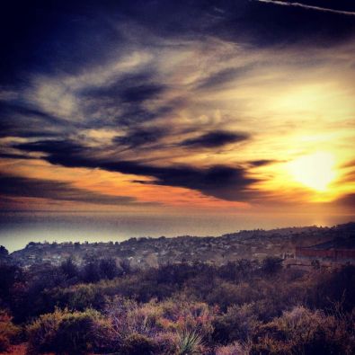 Sunset from the Temescal Ridge Trail