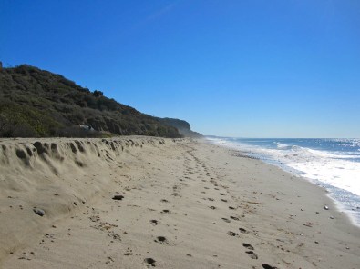 Footprints in the sand at San Onofre