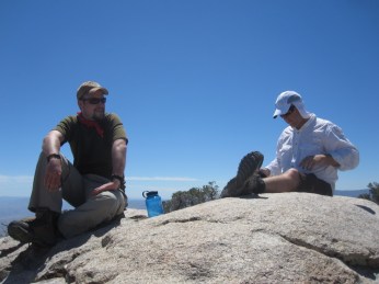 Lunch break at the summit of Whale Peak