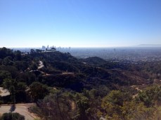 Griffith Observatory, with downtown LA in the distance