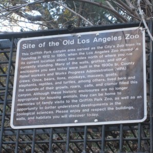 Old Los Angeles Zoo Sign