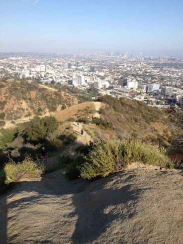 Views down the Hero Trail and over Los Angeles