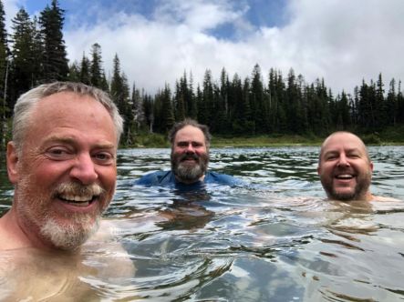 Jeff, Jason and Derek in Mystic Lake