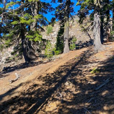 Steep climb of south side of Maiden Peak