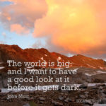 The world is big and I want to have a good look at it before it gets dark. - John Muir