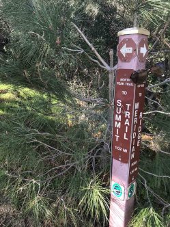 Marker to the summit of Mt Diablo