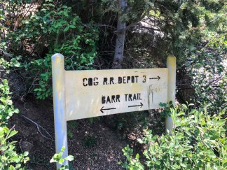 Trail sign for the Barr Trail