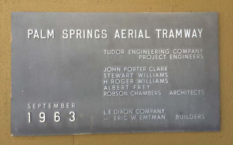 Palm Springs Aerial Tramway Plaque