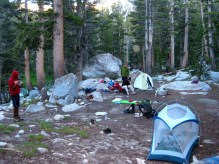 Camp at Upper Lyell Canyon