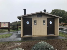 There are two pit toilets at the trailhead.