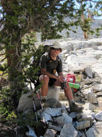 Jeff Enjoys a Patch of Shade on the JMT