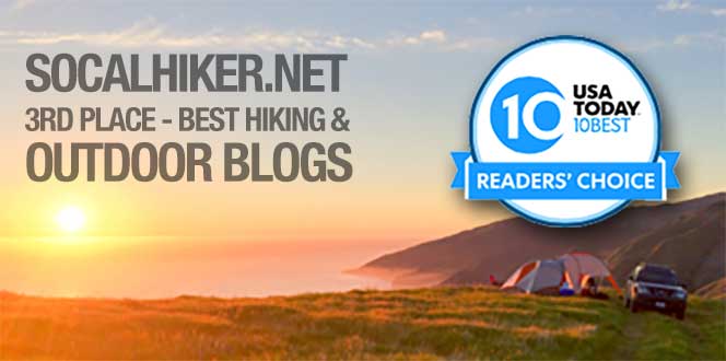SoCalHiker was selected one of USA TODAY's 10 Best Hiking and Outdoor Blogs