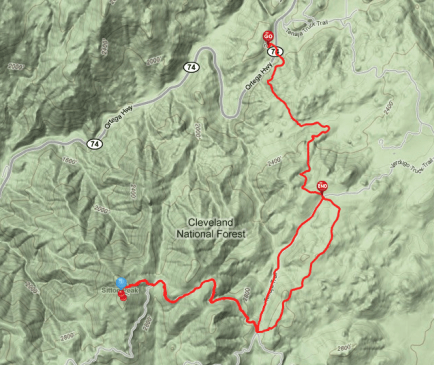 Sitton Peak trail topology